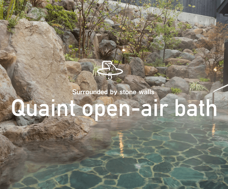 Quaint open-air bath